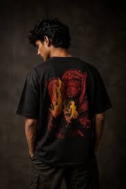 Warrior Artwork Oversized T-Shirt – Black